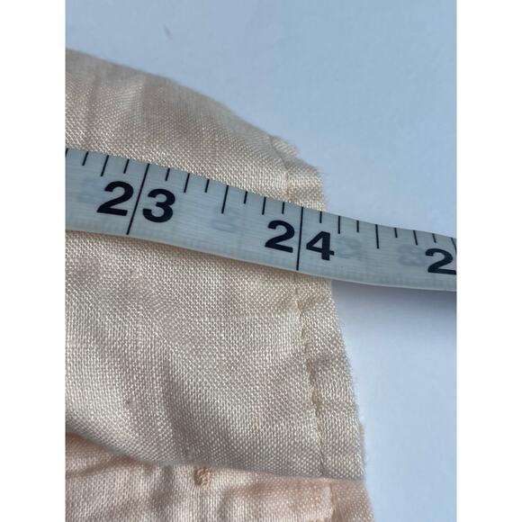 GAP Women's Peach 100% Linen Boyfriend Button Down Career Top Blouse Size XL - Picture 7 of 7
